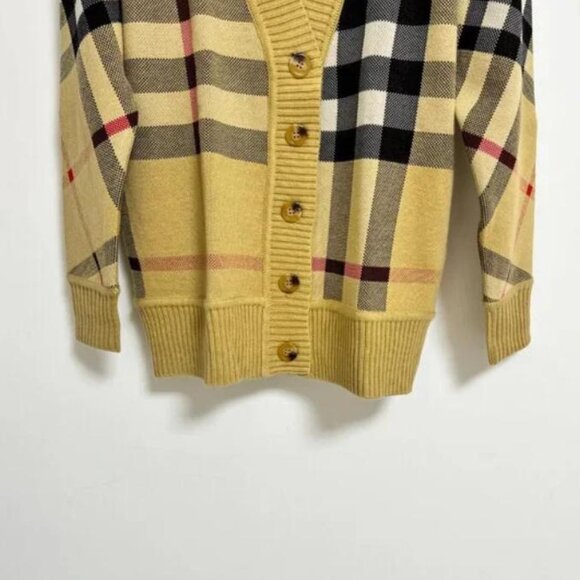 Burberry Caragh Check Jacquard Cardigan - Picture 6 of 9